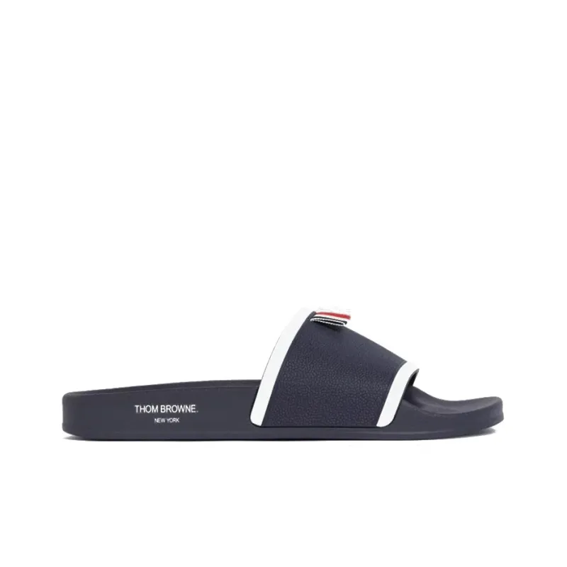 THOM BROWNE Stripe Tab Pool Sandals-1