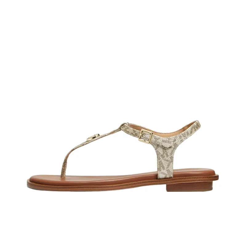 Michael Michael Kors Monogram Logo-appliqué Flat Sandals-0