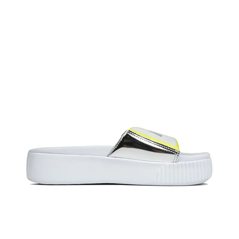 PUMA Platform Slide Tz 'White Silver' Women's-1