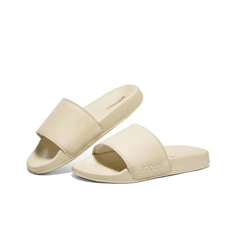 Skechers Side Lines EVA Slip Resistant Abrasion Resistant Casual Slippers Women's Beige-3