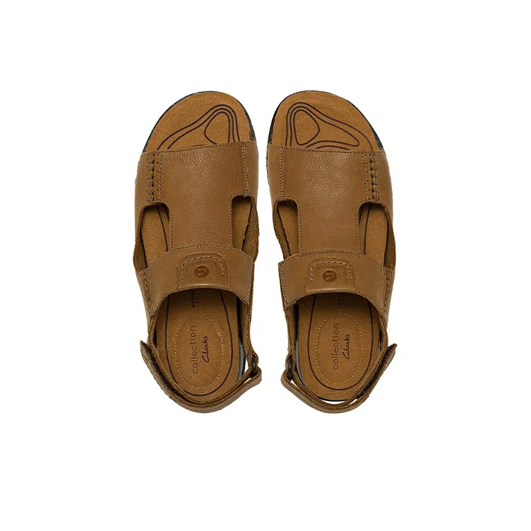 Clarks Beach Sandals Men Dark Umber-3