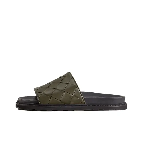 Bottega Veneta Slide Slippers Men Black/Green