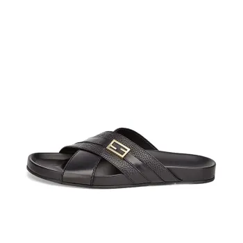 FENDI Metal Antibacterial Sports Slippers Men's Black