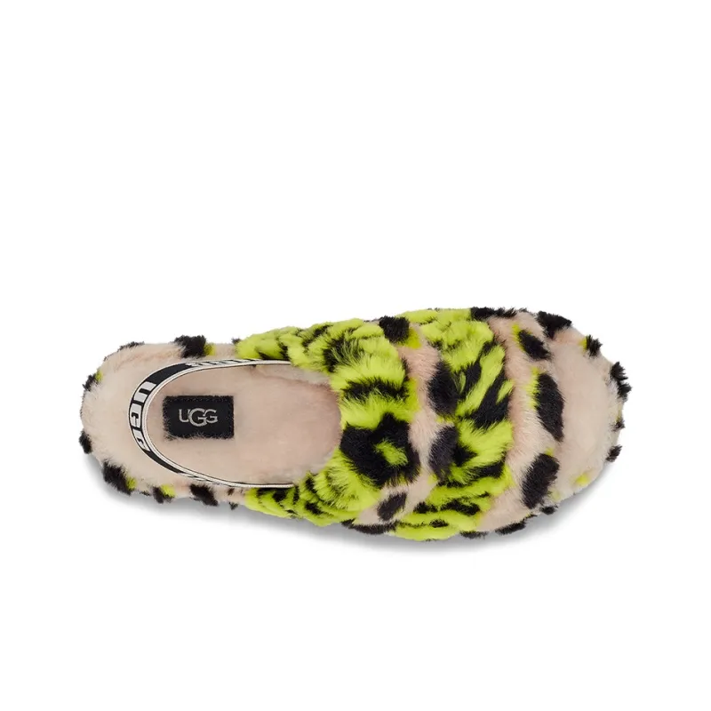UGG FLUFF YEAH Sandals Women's Lime-2