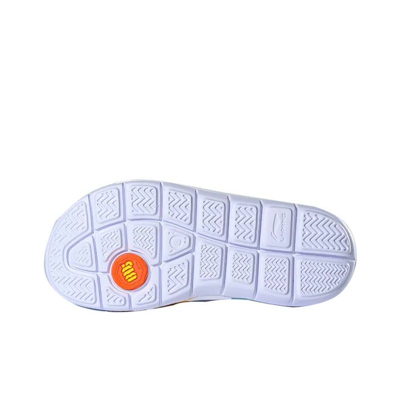 LiNing Badfive Quiet Slide Slippers Men's White Blue Yellow-4