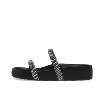 GIANVITO ROSSI Croisette Rubber Sole Slide Slippers Women's Black Silver