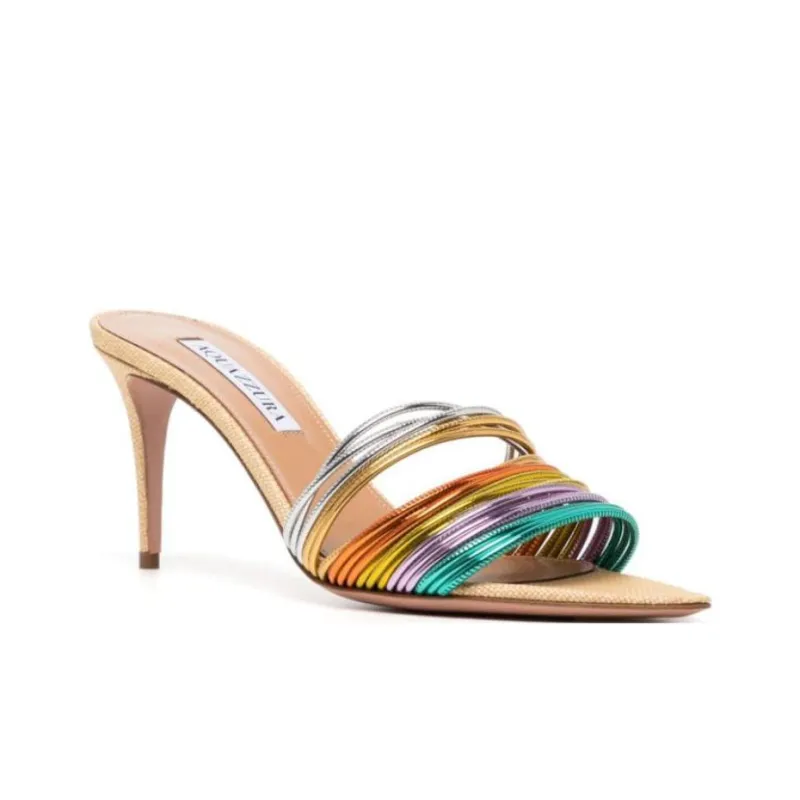 AQUAZZURA Rendez Vous 75mm Mules-2