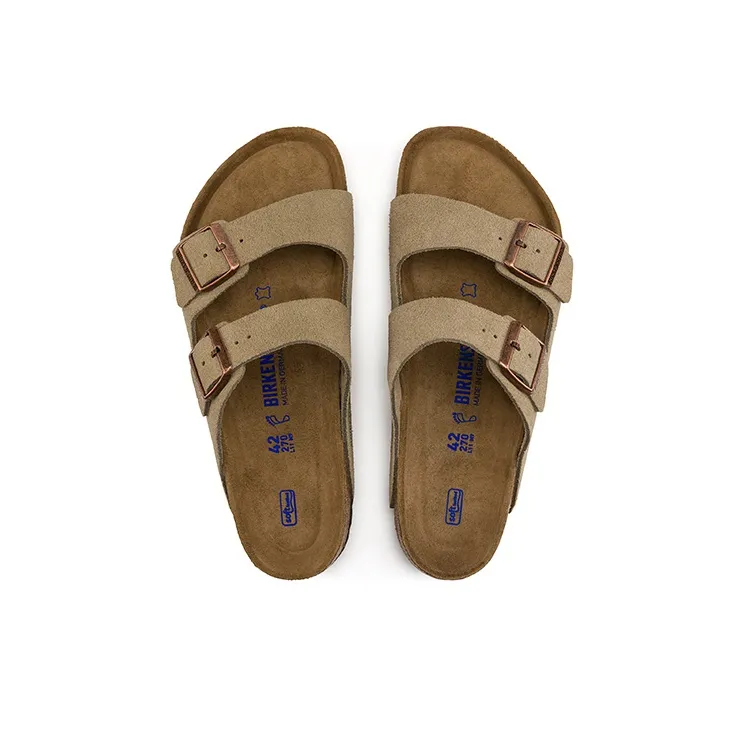 Birkenstock Arizona Soft Footbed Suede Leather 'Taupe'-4