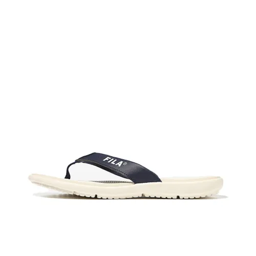 FILA Slick Song 2022 Casual Sports Slippers Unisex White Blue Korean Version 'White Blue'