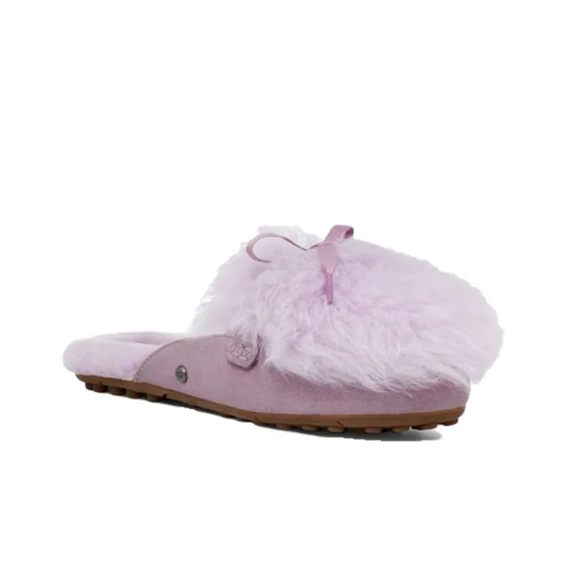 UGG Shaine Fluff Lightweight Cozy Flat Plush Slipper Pink Purple Women's-2