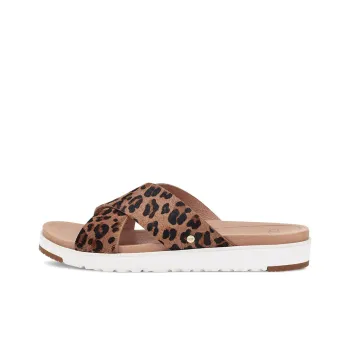 UGG Slide Slippers Women's Brown/Brown Leopard Print/White