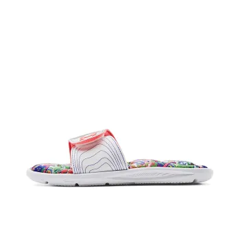 Under Armour Ignite 6 Graphic Footbed Slide 'White Blitz Red' Women's