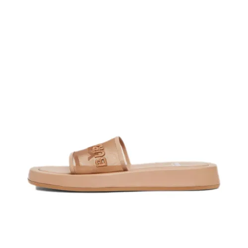 Burberry Slide Slippers Women's Camel