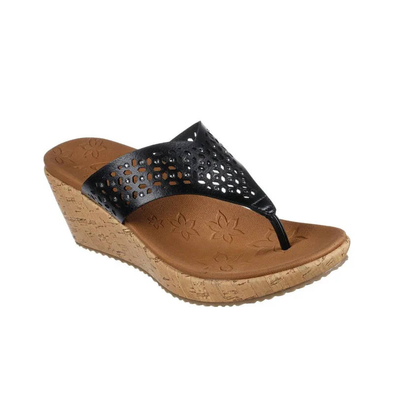 Skechers Cali Beverlee Rubber Sole Slide Slippers Women's Black-2