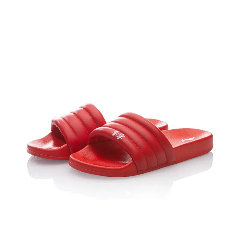 LiNing PFW X 2020 S/S Collection | Bubble Slide Women's Slippers - Red-2