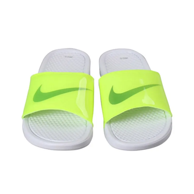 Nike Benassi Jdi Print Fluorescence Yellow Slippers Volt white-2