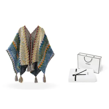 VINEY Polyester Knit Scarves Women's