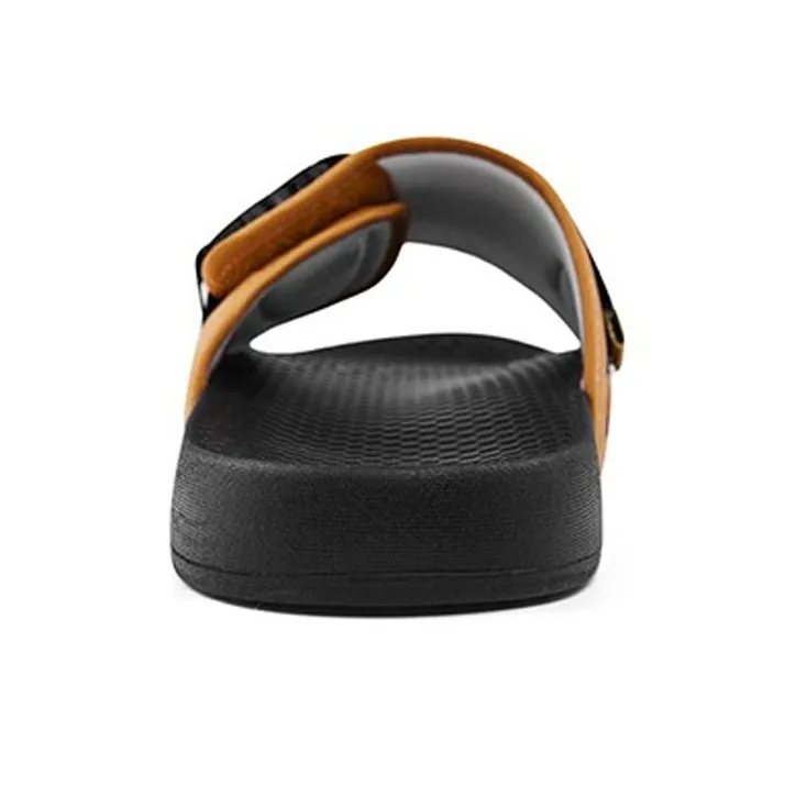 Kappa Slide Slippers Unisex Yellow/Black-3