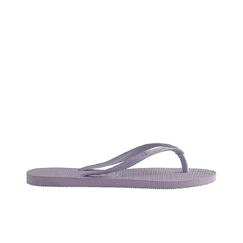 Havaianas Slim Logo Pop-Up Stylish Sandals Unisex Light Purple-1
