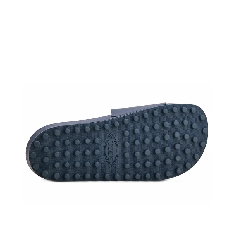 TOD'S Logo Embossed Slip On Slides-4