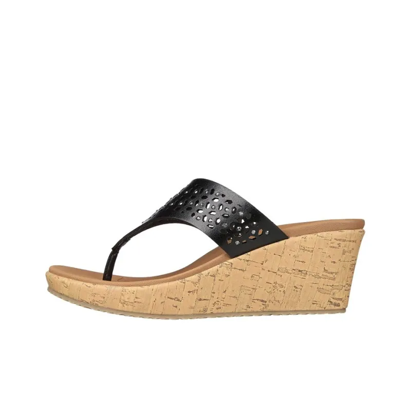 Skechers Cali Beverlee Rubber Sole Slide Slippers Women's Black-0