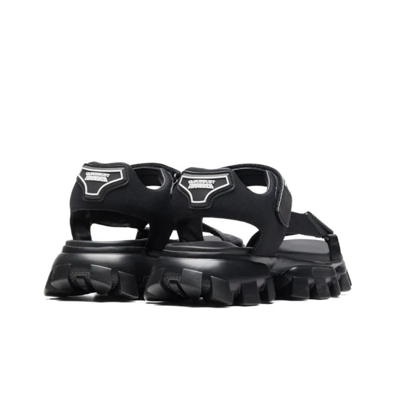 PRADA Cloudbust Thunder Sandal Black Nylon-4