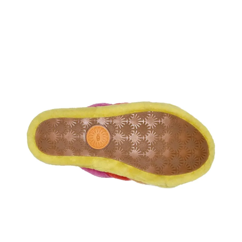 UGG Pride Fluff Yeah Slide Stylish Sandals Men's Yellow-4