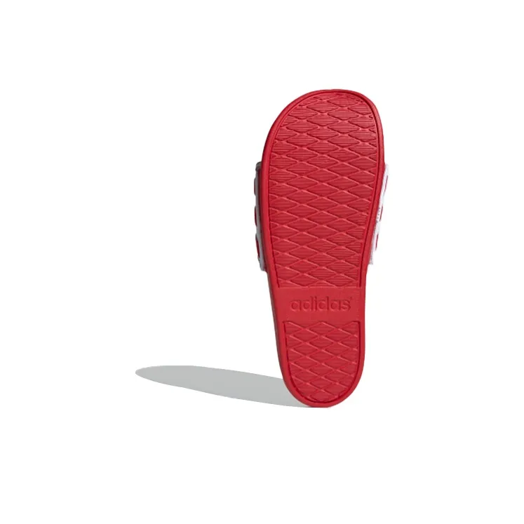 Adidas Neo Adilette Comfort Adj Yellow Crossover Red White Unisex Slippers 'Red White'-4