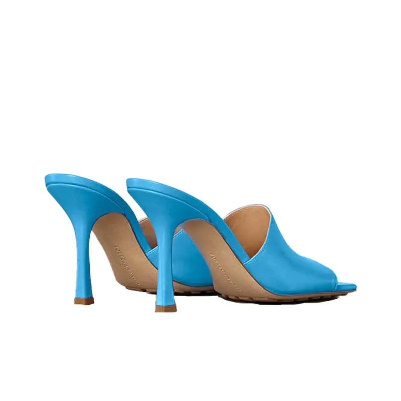 Bottega Veneta Stretch Stylish Sandal 9cm Women's Sky Blue-4