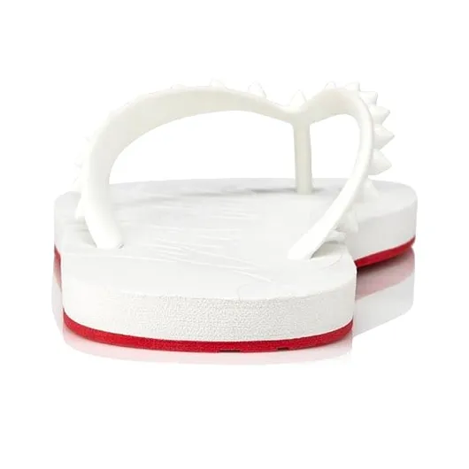 Christian Louboutin Loubi Flip Slide White White Women's-4