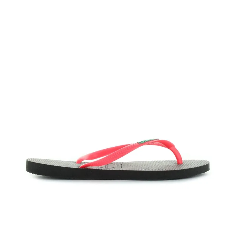 Havaianas Slim Logo Pop-up Stylish Sandals Unisex Black-1