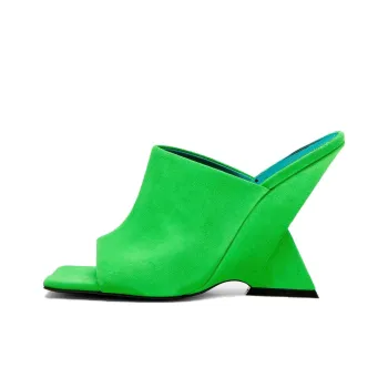 The Attico Cheope Logo Printed Mules Women's