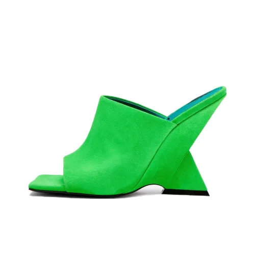 The Attico Cheope Logo Printed Mules Women's