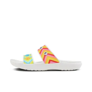 Crocs Classic Clog Slide Slippers Unisex White/Multicolor
