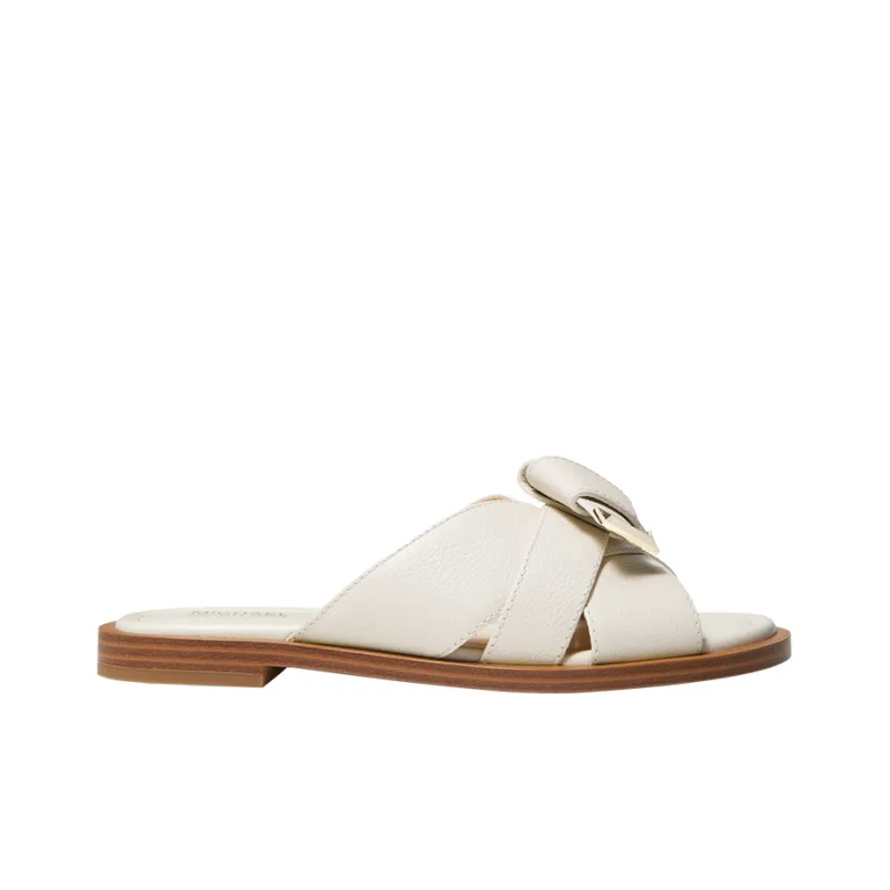 MICHAEL KORS MK Addison Slide Slippers Women's Light Cream-1