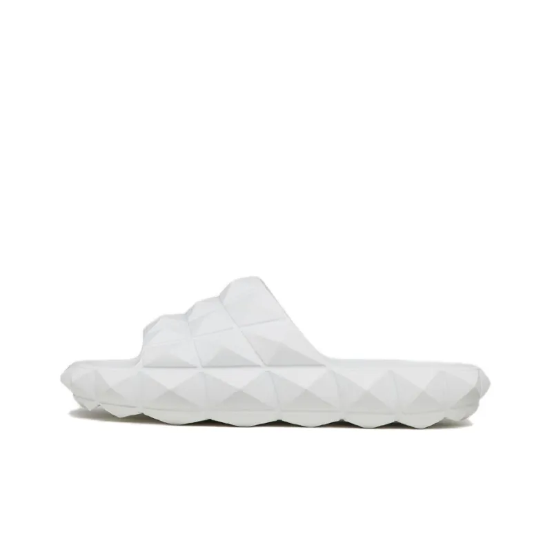 Valentino Roman Stud Turtle Slide Sandal White-0