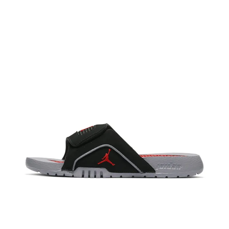 Jordan Hydro 4 Retro Slide GS 'Black Cement Grey'-0