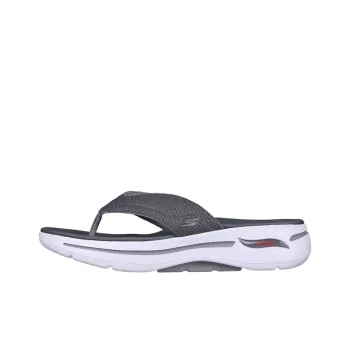 Skechers Go Walk Arch Fit Rubber Sole Quick Dry Slide Slippers Men's Gray