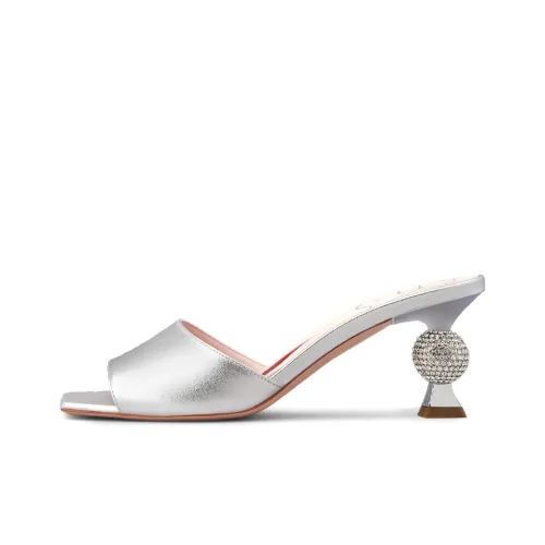 Roger Vivier Slide Slippers Women's Silver