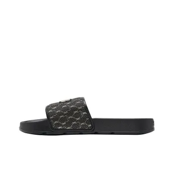 KSWISS Rubber Sole Slip Resistant Abrasion Resistant Slide Slippers Men's Black Gold