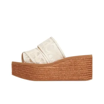 Chloe Woody Stylish Sandals Women's White