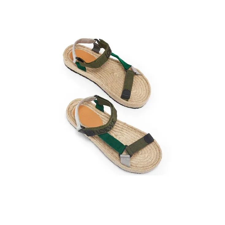 LOEWE Strap Sandals Men's Army Green-3