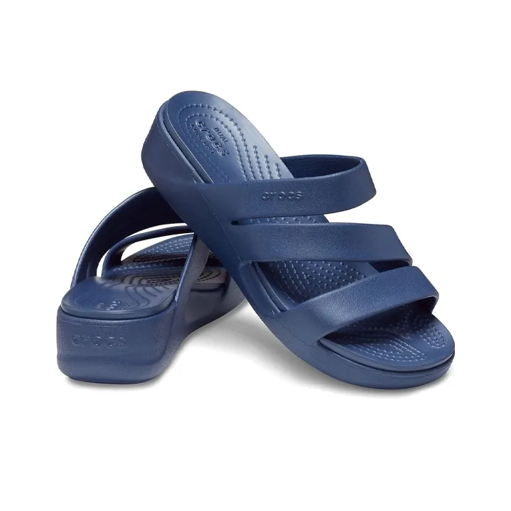 Crocs Monterey Slide Slippers Women's Marine Blue-3