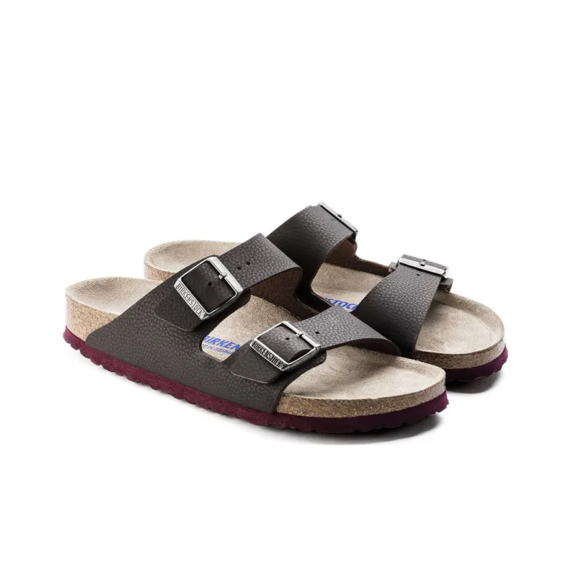 Birkenstock Arizona Soft Footbed Slide Slippers Men's Brown Yellow-2