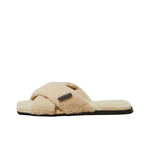 Brunello Cucinelli Slide Slippers Women's Yellow