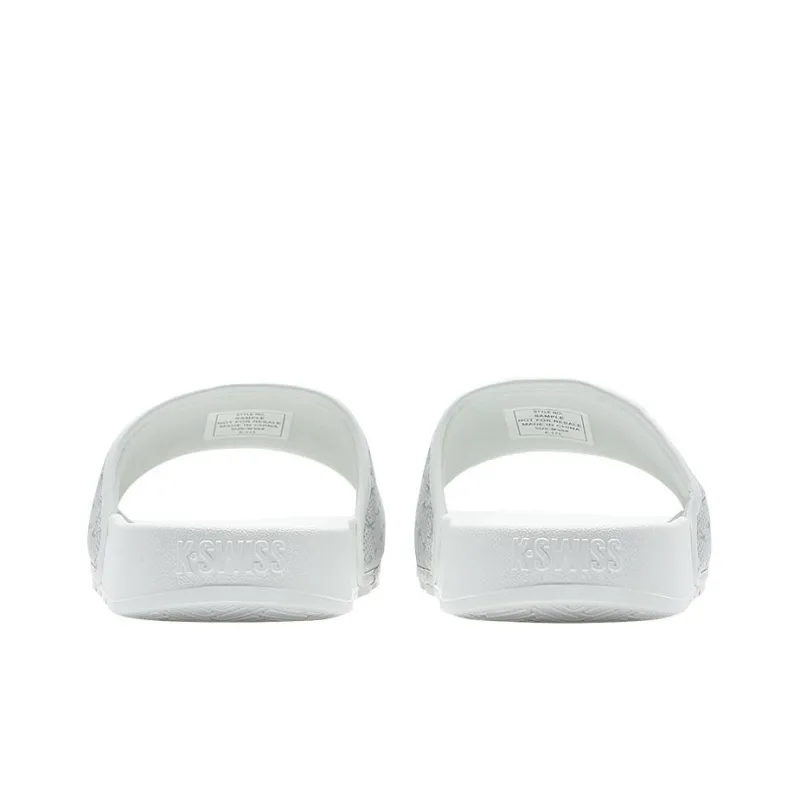 KSWISS Santa Monica Sports Slippers Men's White Silver-4