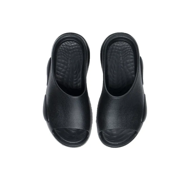 LiNing CF Tracing EVA Quiet Slide Slippers Unisex Black-3