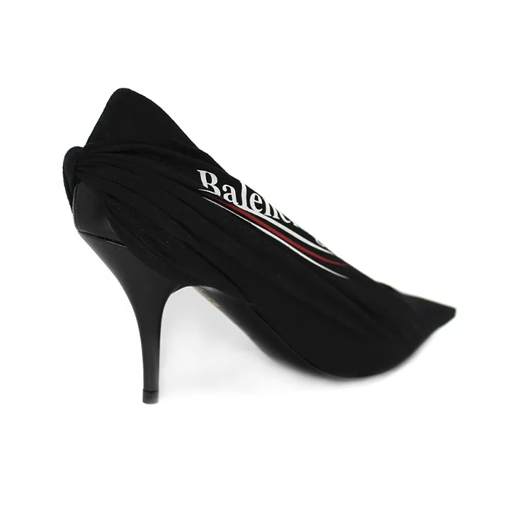 Balenciaga Campaign Logo Pumps 'Black' Women's-4