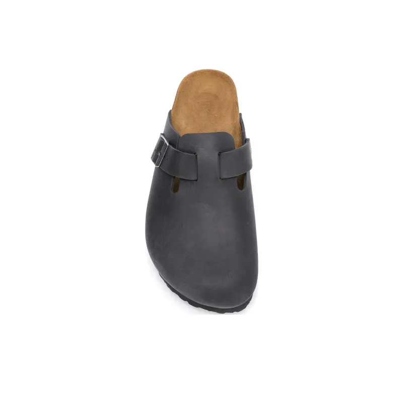 Birkenstock Boston Narrow 'Oiled Leather Black'-3