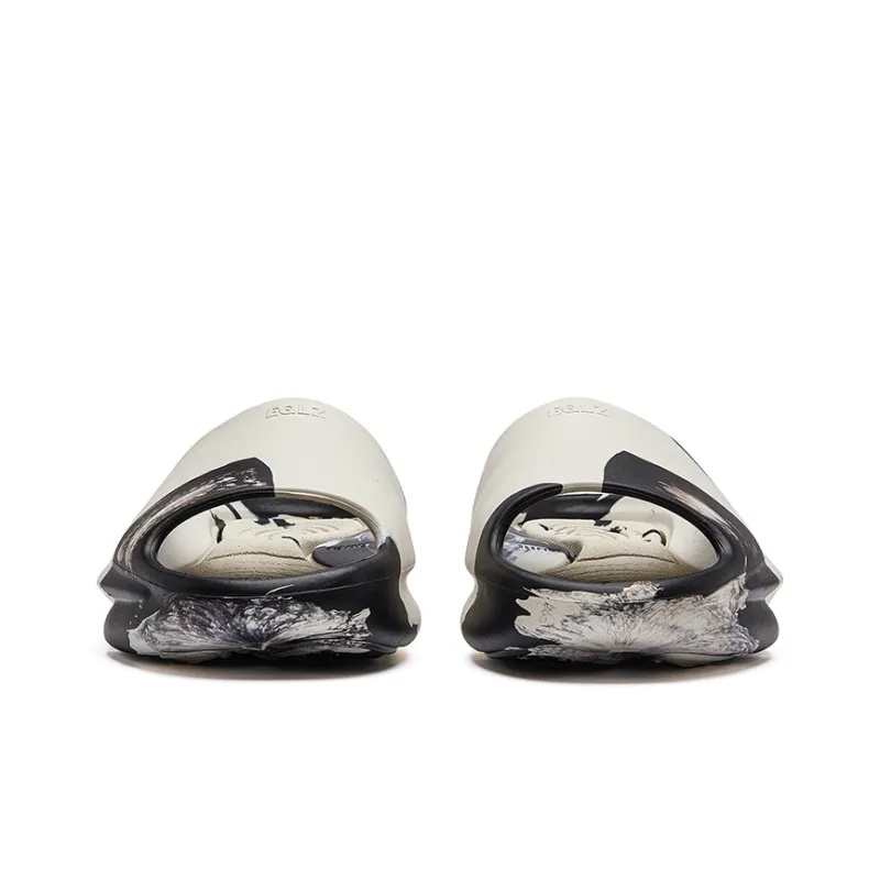 EQLZ EQUALIZER 1000 Slide Slippers Unisex Black White-4